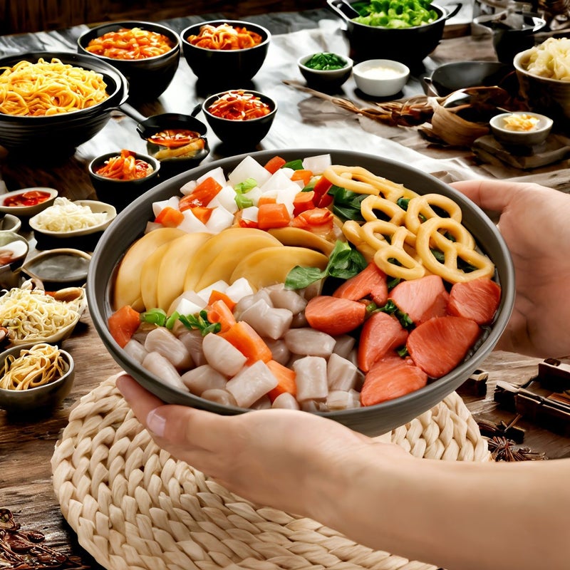 Black 4Pc Rice Ramen Bowl Set With Chopsticks Spoon Anti Fall Stackable Salad Noodle - Image 5