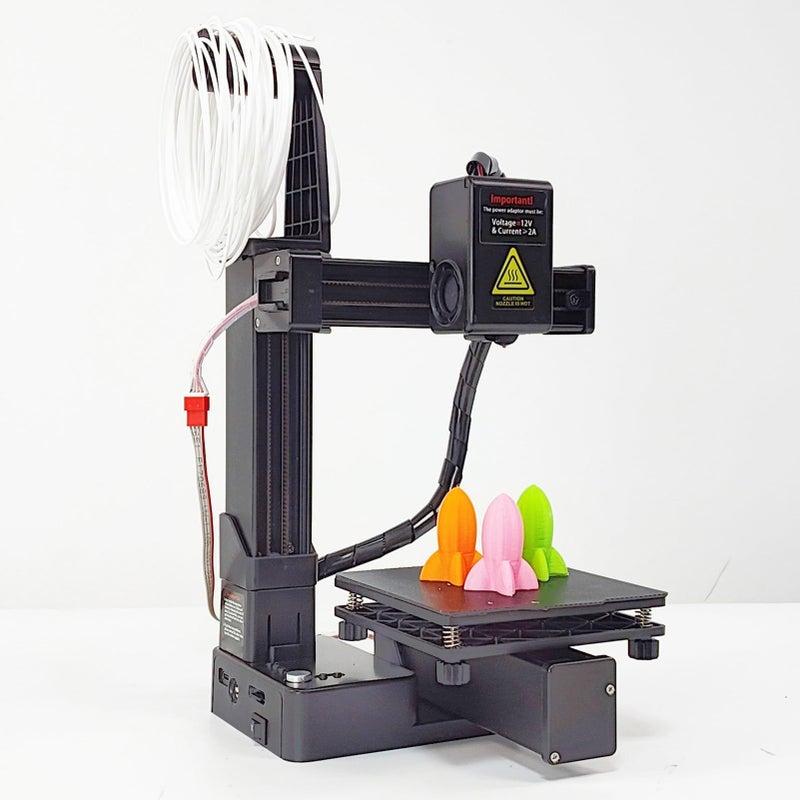 3D Printer 10 40mm S Print Speed Compact High Accuracy DIY Build Volume Rapid Heating Printing Educational Tool US Plug Black - Image 3