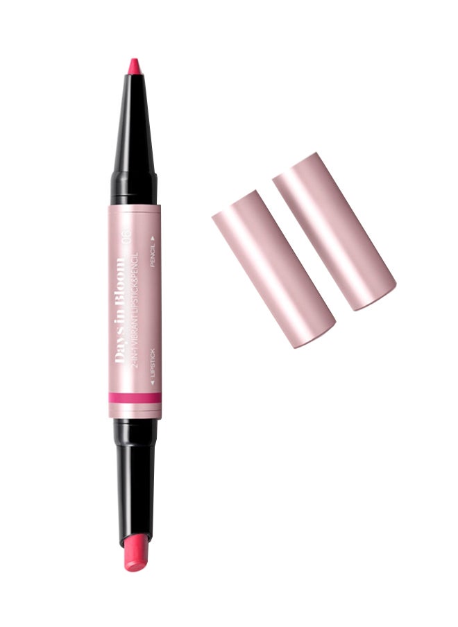 KIKO MILANO Days In Bloom 2-In-1 Vibrant Lipstick And Pencil 06 Pink life  - Image 1