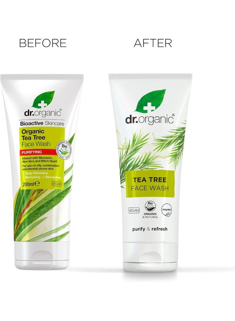 dr.organic Organic Tea Tree Face Wash Organic Doctor 200 ml Liquid - Image 2