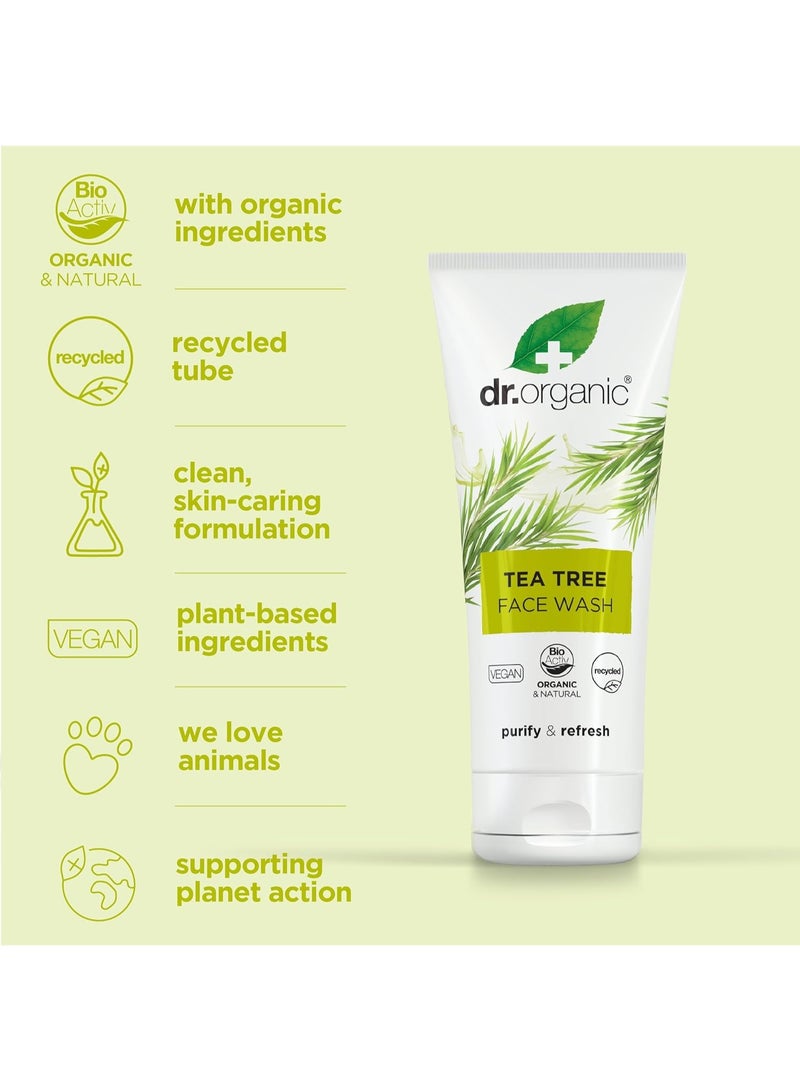 dr.organic Organic Tea Tree Face Wash Organic Doctor 200 ml Liquid - Image 1