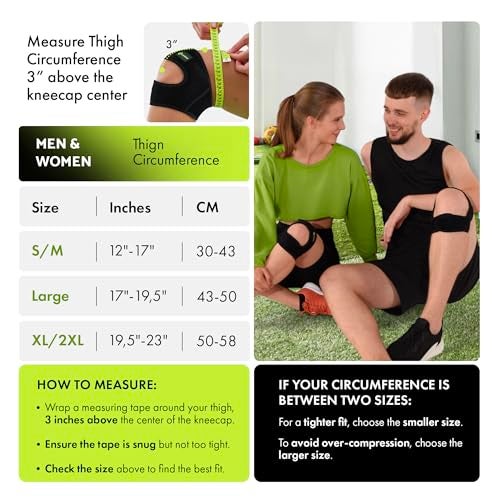 GARNO Knee Brace for Men and Women, Adjustable Neoprene Stabilizer for Meniscus Tear, Arthritis, Tendonitis, MCL, ACL, Pain Relief & Recovery, Tendon Support Strap for Running (Small/Medium Size) - Image 2