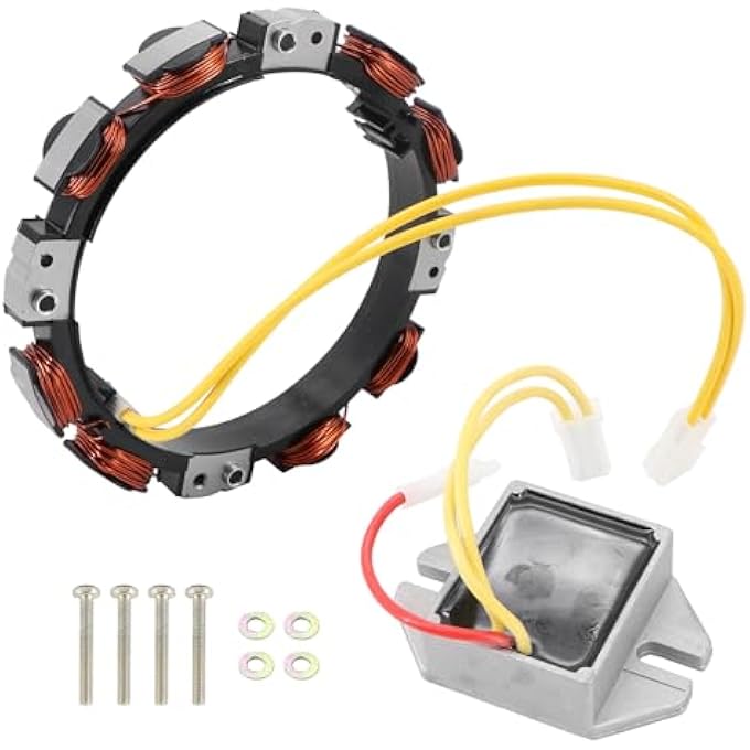 Tektall 592830 Alternator Stator Fit for BS 10-16 Amp,Repacle 394890 393374 691185 696458 691064 S2546 S1742 SST18 X330 Z225 Z245 Z425 Z435 Z445 Z465 Lawn Mower with 845907 Voltage Regulator - Image 1