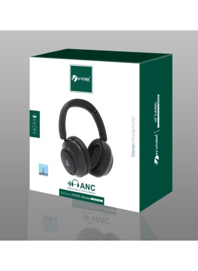 NYORK HS859 Wireless Headphones with Active Noise Cancellation (ANC), Bluetooth 5.3, 300mAh Battery, 18–24 Hours Playtime" - Image 3