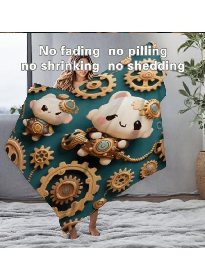 عام بطانية رقيقة من الفانيلا (حرارة ومريحة، ومناسبة للنوم واستخدام اللعبة والغبار والرمل) 150 سم * 200 سم - 62 - Image 1