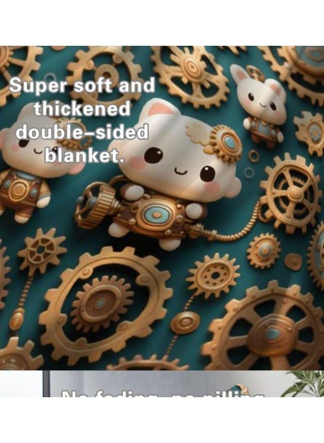 عام بطانية رقيقة من الفانيلا (حرارة ومريحة، ومناسبة للنوم واستخدام اللعبة والغبار والرمل) 150 سم * 200 سم - 62 - Image 5