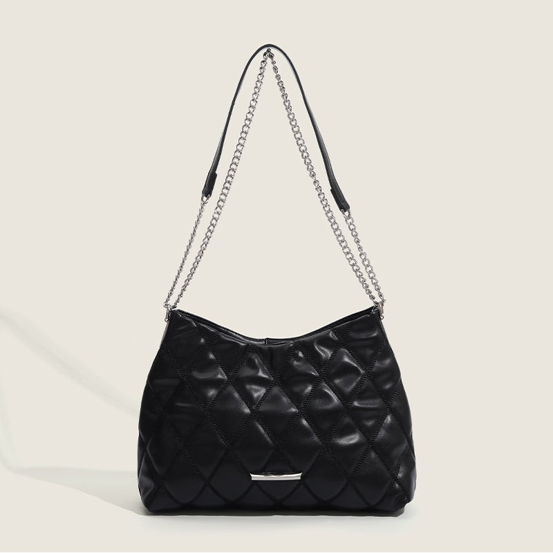 High-Grade Texture 2024 Women'S Bag Fashionable All-Match Rhombic Quilted Chain Shoulder Crossbody Bag - Image 2