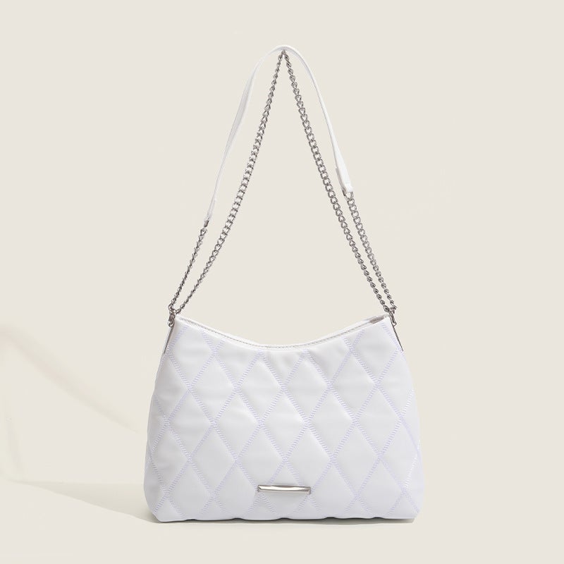High-Grade Texture 2024 Women'S Bag Fashionable All-Match Rhombic Quilted Chain Shoulder Crossbody Bag - Image 1
