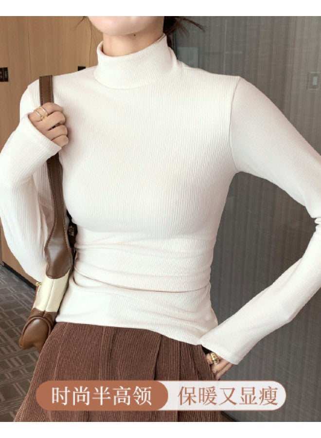Moonbadi Autumn High-Neck Base Shirt For Women, Wearable Long-Sleeve Top Fashion Versatile Slimming - Image 1