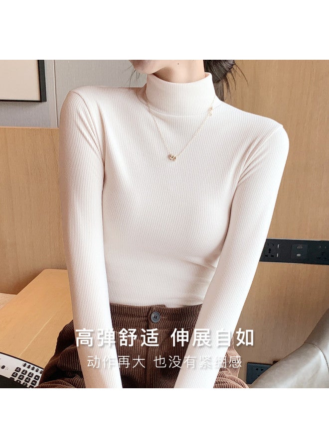 Moonbadi Autumn High-Neck Base Shirt For Women, Wearable Long-Sleeve Top Fashion Versatile Slimming - Image 5