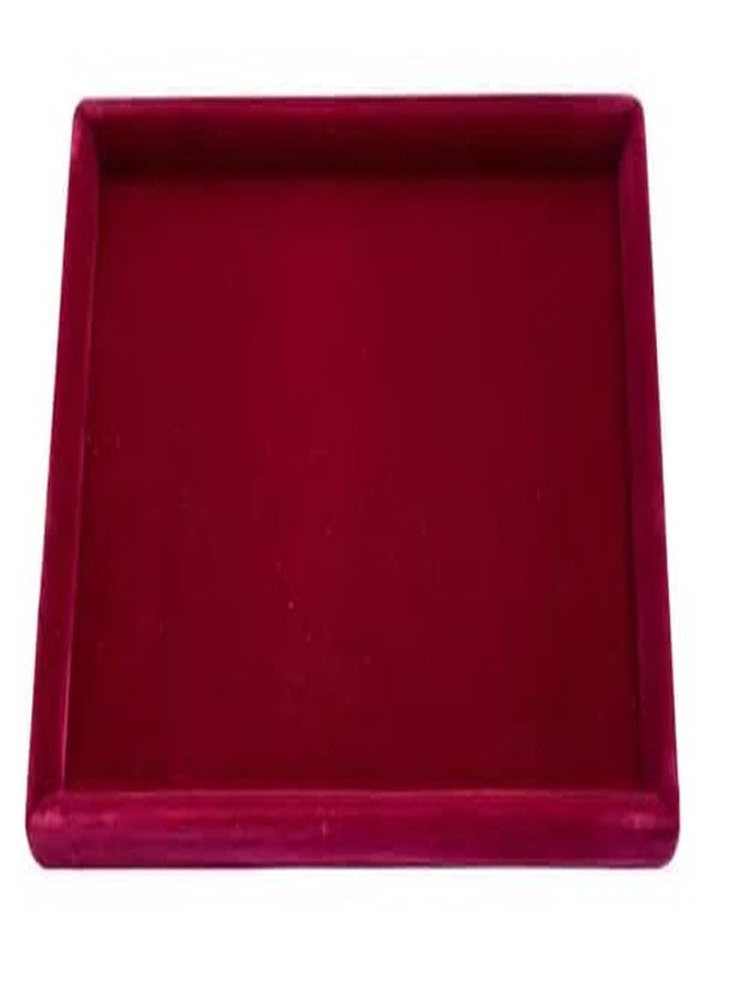 SENTONI Jewellery Display Organizer Tray Blue Velvet Beading 12X9 Inch Tray Showcase Sophisticated Customizable (PACK OF 3-MAROON, 12 * 9 SIZE) - Image 5