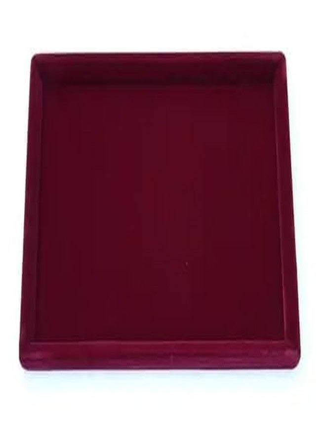 SENTONI Jewellery Display Organizer Tray Blue Velvet Beading 12X9 Inch Tray Showcase Sophisticated Customizable (PACK OF 3-MAROON, 12 * 9 SIZE) - Image 3