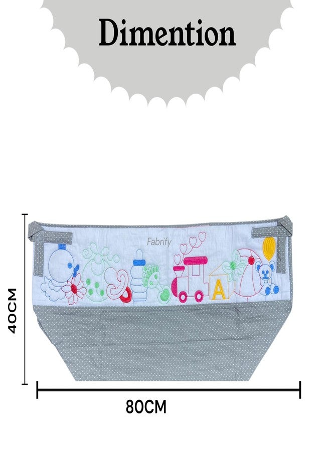 Fabrify Premium Cotton Baby Hammock Ghodiyu/Khoyu Soft Cotton Cloth Swing Cradle Safety with Mosquito Net Cover with Zipper (Grey) - Image 2