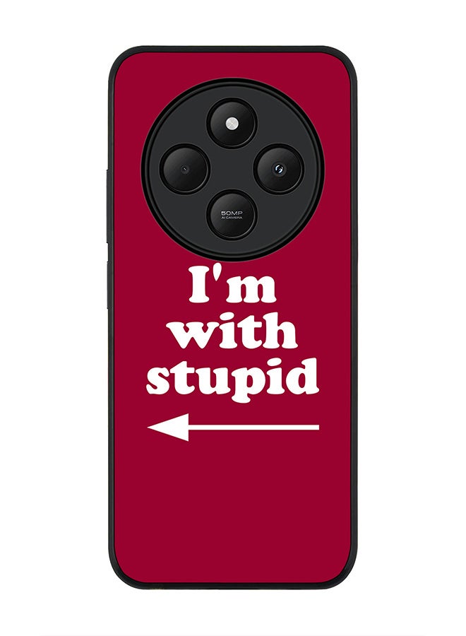 Stylizedd For Xiaomi Poco C75 Case,Slim fit Camera Protection, Shockproof Thin Phone cover - I'm with stupid - Image 1