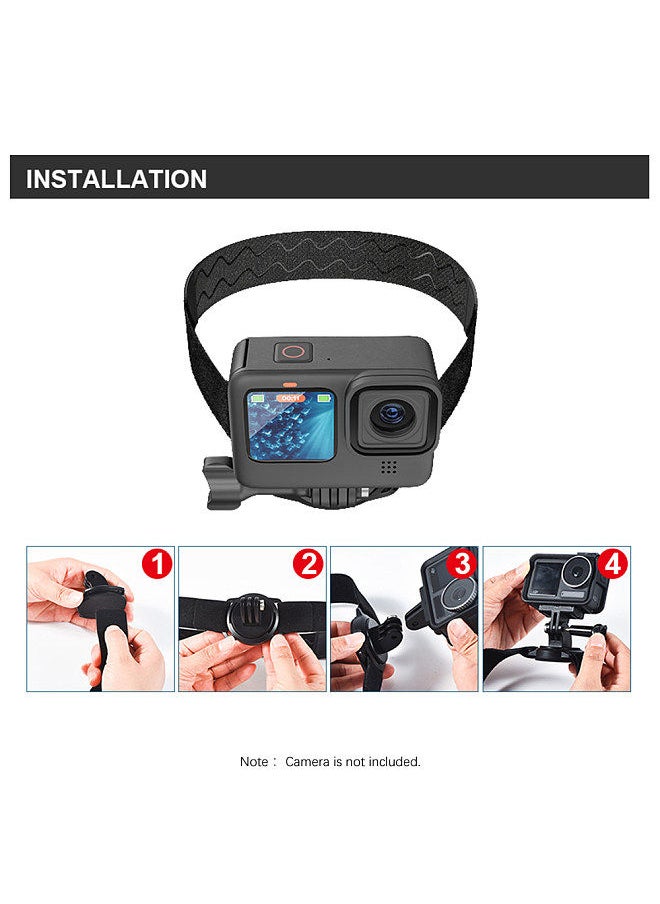 STARTRC STARTRC Magnetic Headband for Action Camera Magnetic Wristband Adjustable Head Strap Camera Mount POV Perspective 180°Adjustable  - Image 5