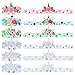 Poen 24 Pcs Color Your Own Unicorn Crown DIY Paper Coloring Crowns for Unicorn Theme Party Birthday Crafts Activity - Image 2