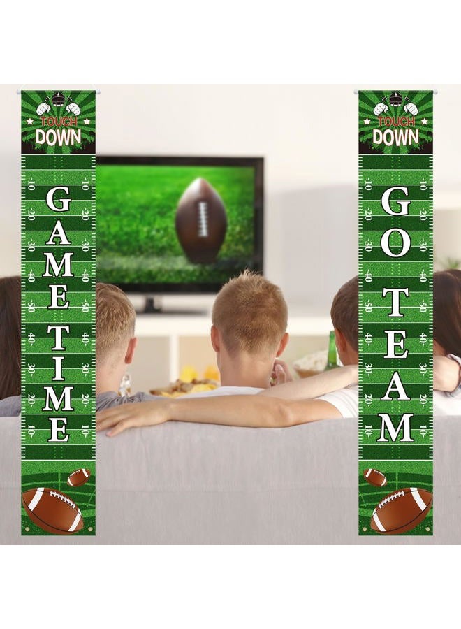 Batiyeer Football Porch Sign Banner Football Bowl Sports Fan Supplies Themed Boy Party Favors Photo Booth Props Wall Hanging (Game Theme) - Image 4