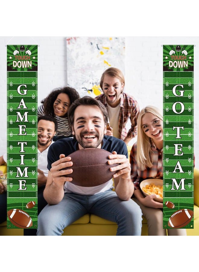 Batiyeer Football Porch Sign Banner Football Bowl Sports Fan Supplies Themed Boy Party Favors Photo Booth Props Wall Hanging (Game Theme) - Image 3