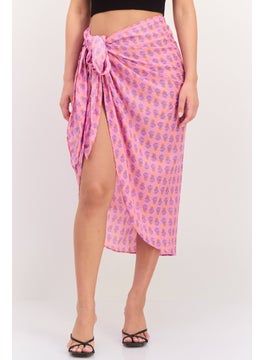 Women Allover Print Wrap Skirt, Pink/Purple Combo - pzsku/ZB32E30F275B647773AFDZ/45/_/1739801697/68c49717-82f7-4a46-9b60-9429a269d558