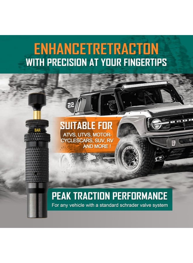 WALALLA Professional Automatic Tire Deflator Kit - 4-Piece Auto-Stop System with 10-30 PSI Precision Control, Essential Off-Road Tool for Sand & Desert Driving - Image 3