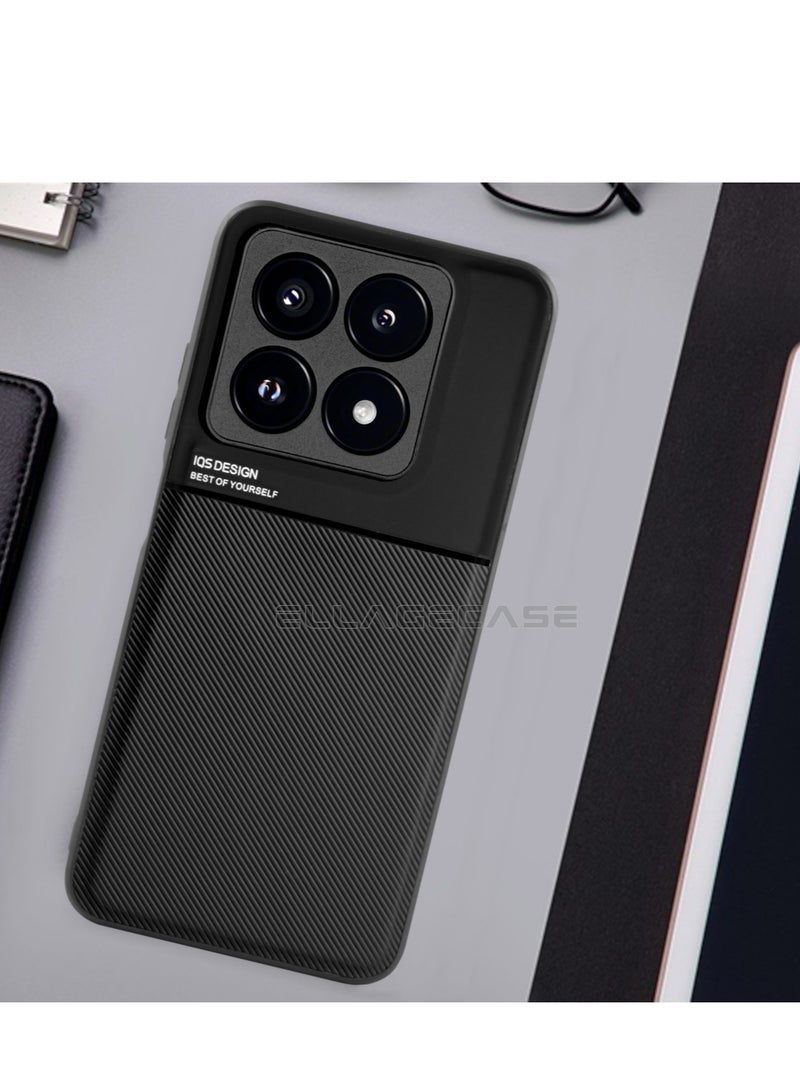 ELLAGECASE حافظة فاخرة رفيعة للغاية لهاتف Xiaomi 14T، لوحة معدنية مخفية، تصميم نحيف، سهل الحمل، وحماية معززة للكاميرا - Image 3