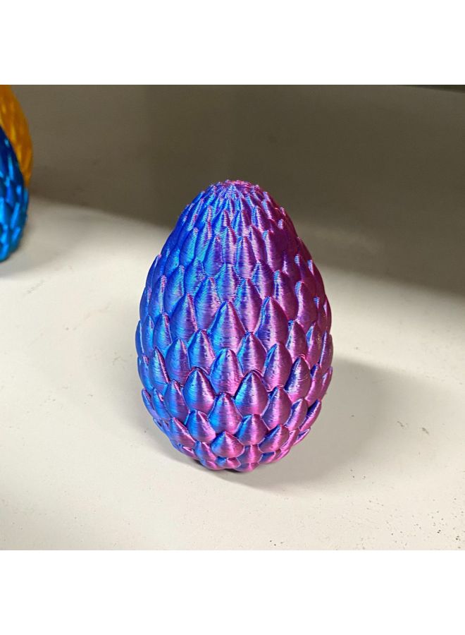 3D Printing Lotus Dragon Egg Dragon Ornaments Chinese Dragon Suit-Color:Chinese Dragon (silk White)-Specifications:11cm Eggshell + 30cm Dragon  - Image 5