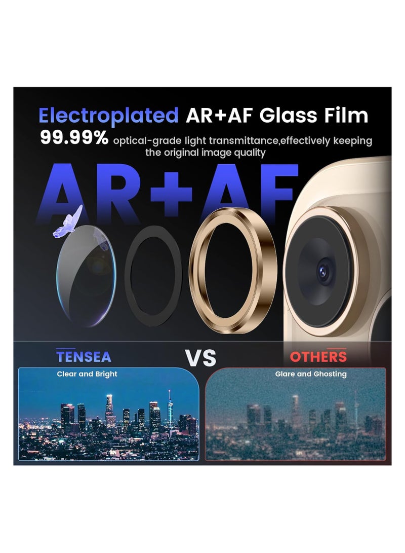 IPhone 16 Pro Max / IPhone 16 Pro Camera Lens Protector, 9H Tempered Glass Camera Cover Screen Protector, Metal Individual Ring for iPhone 16 Pro Max / iPhone 16 Pro - Desert Titanium - Image 3