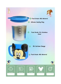 Generic 1pc 3D Cartoon Kids Drink Water Cup Stainless Steel Milk Cup 300ml ( Mickey Blue )  - Image 5