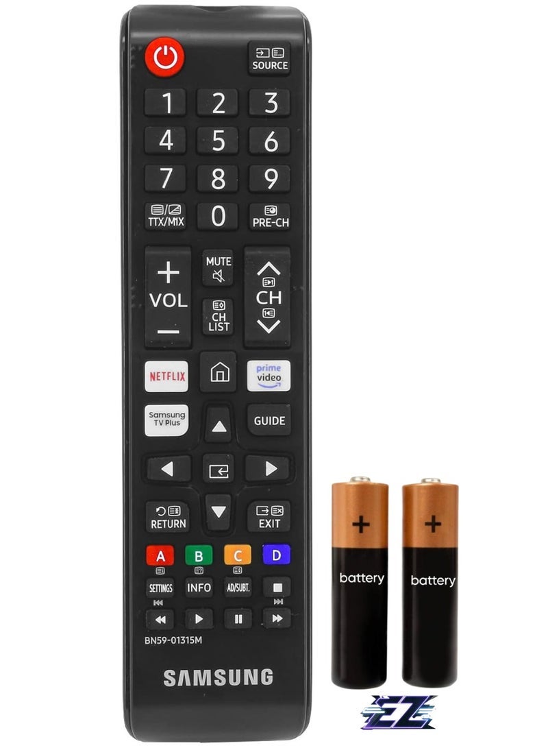 PopZa Samsung BN59-01315M Smart TV Remote Control 2020 2021 2022 Series Samsung TV with battery - Image 1