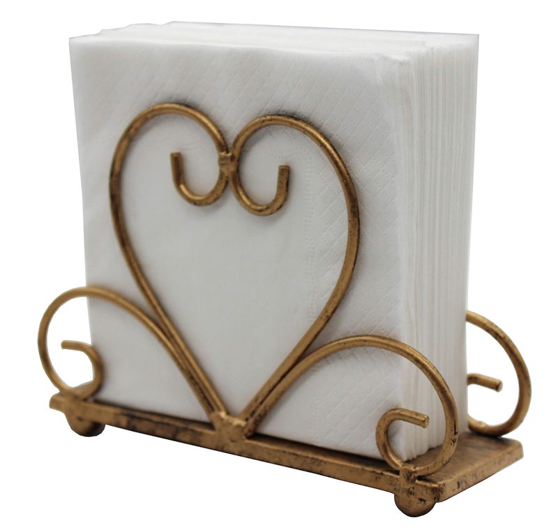 Owlgift (Bronze) - Metal Table Napkin Holder Freestanding Tissue Dispenser, Bronze - Image 1