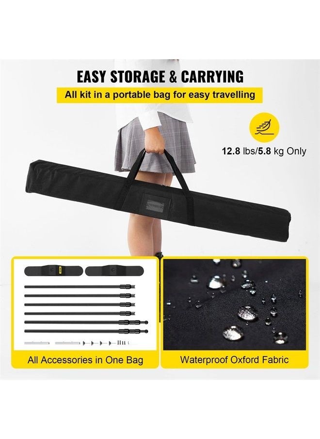 VEVOR - Backdrop Banner Stand 8 x 8 Ft Adjustable Height Background Stand Backdrop With Newest Step and Repeat Backdrop Stand For Parties Wedding Photo Booth Trade Show 1 Carrying Bag - Image 1