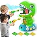 EagleStone Movable Dinosaur Shooting Toys for Kids 57 with Spraying Electronic Target Game Toy with 2 Pump Guns 48 Foam Balls Party Favor Christmas Toys with Score Record Sound - Image 4