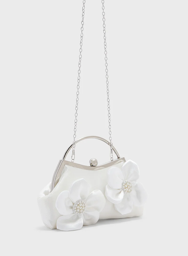 جينجر بوتيك Oversized Floral Clutch Bag