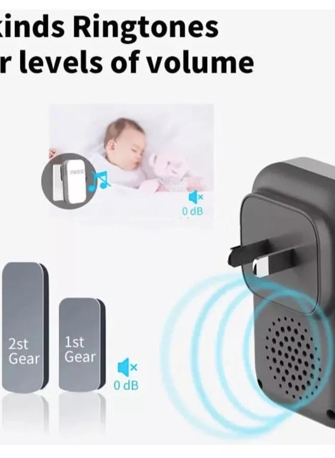 Wireless Doorbell, Waterproof  Door Bell, No Battery Required (UK Plug)  - Image 5
