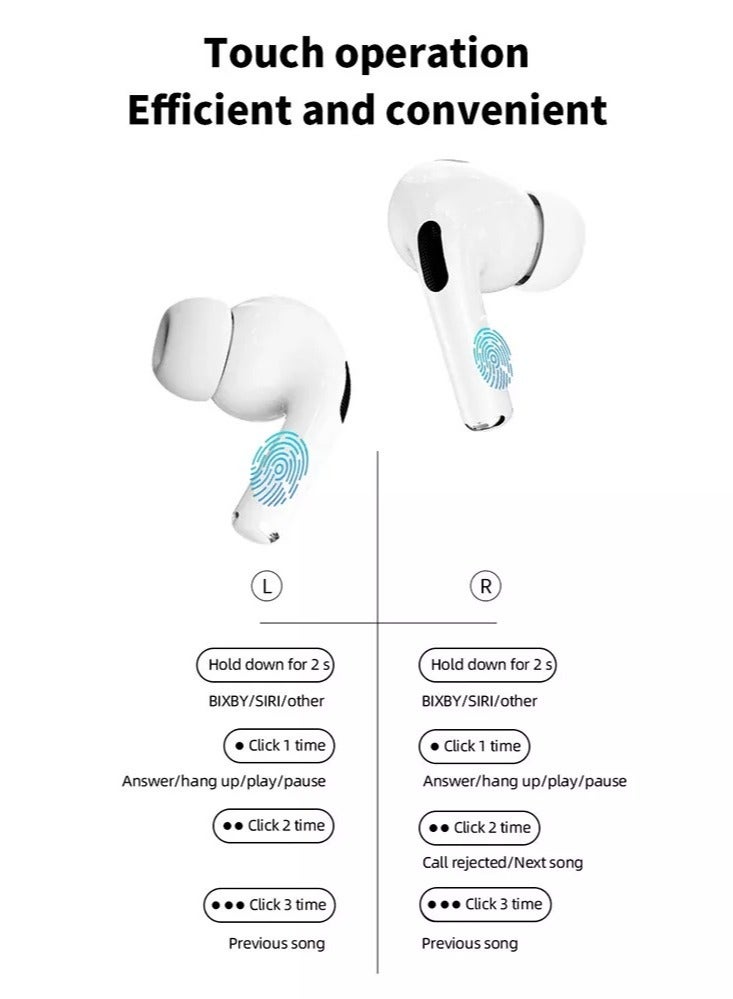 Mic-O-Mic EarBuds with Touchscreen, Bluetooth Earbuds, True Wireless Eearbuds. ANC Wireless Earbuds, Bluetooth 5.4 Sports Earphone, Wireless Headphones TWS Earbuds, Smart Touch Screen, LCD Touch Screen Display Earphone - Arabic supported - Image 2