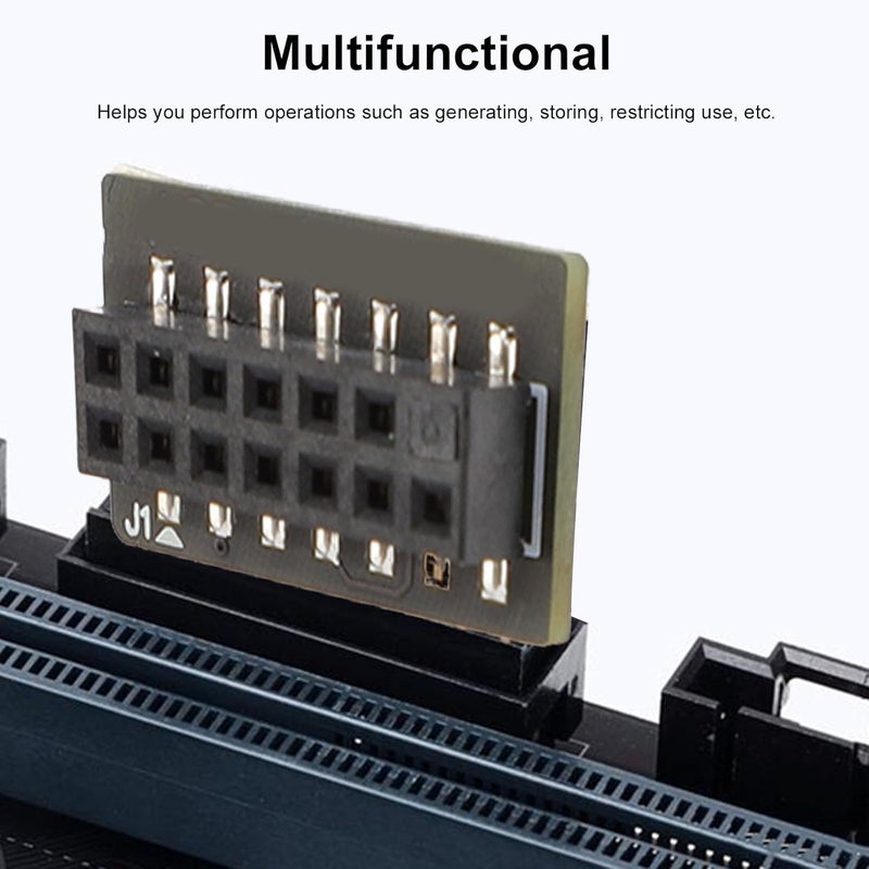 Zunate TPM 2.0 Encrypted Security Module, 14Pin SPI Support for Motherboard, 11 Compatible, Professional Protection with Secure Connection - Image 2