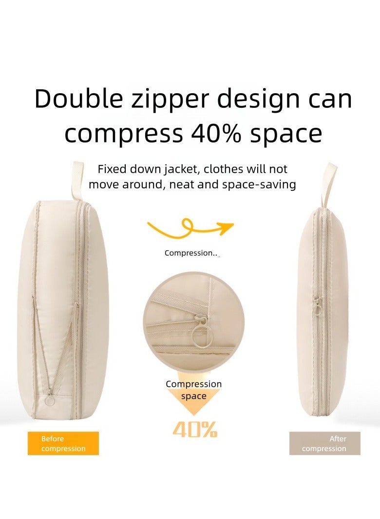 Portable Travel Compression Packing Cubes 4PC Set - Space Saving Organizer Bags for Clothes & Toiletries - Image 3