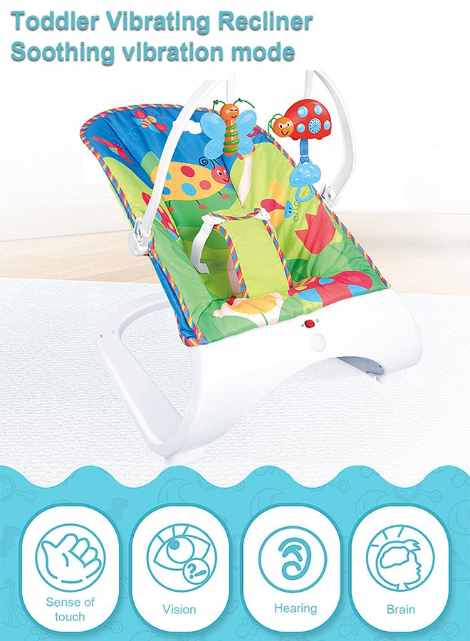 ما بيبي أرجوحة هزازية هزازة للأطفال الرضع، كرسي هزاز متعدد الوظائف للأطفال مع رف ألعاب تفاعلي وموسيقى - Image 5