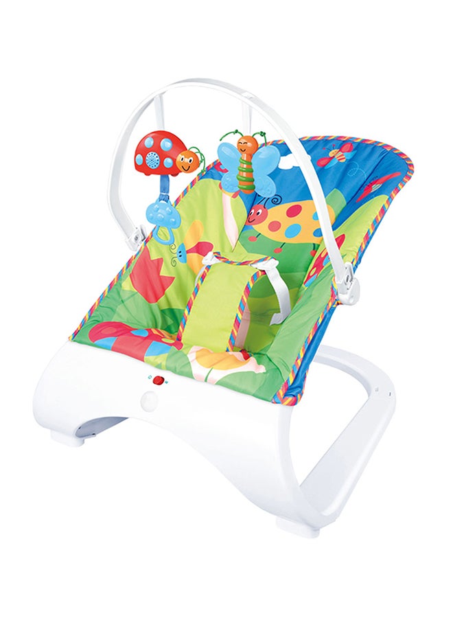 ما بيبي أرجوحة هزازية هزازة للأطفال الرضع، كرسي هزاز متعدد الوظائف للأطفال مع رف ألعاب تفاعلي وموسيقى - Image 1