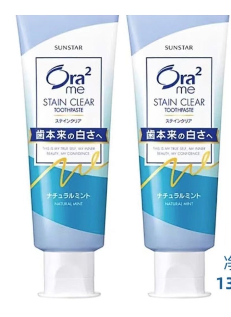 Ora2 Ora2 Sunstar Me Stain Clear Paste Natural Mint - 130G  - Image 1