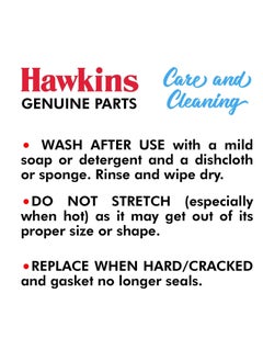 Hawkins Hawkins Gasket for 3.5 to 8-Liter Pressure Cooker Sealing Ring, Medium, Black  - Image 3