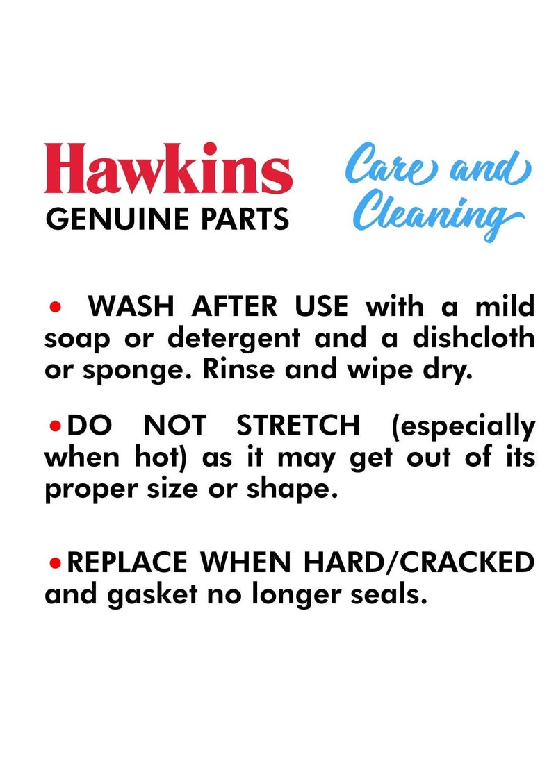 Hawkins Hawkins Gasket for 3.5 to 8-Liter Pressure Cooker Sealing Ring, Medium, Black  - Image 3