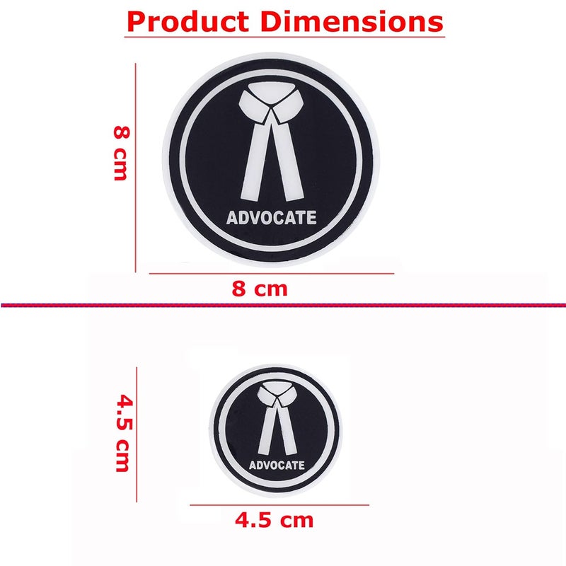Ramanta Advocate Sticker for Car Rubberized Icon Advocate Waterproof Car Decal Sticker Advocate Badge Self-Adhesive Compatible with Car & Bike and All Plain Surfaces (Pack of 4, Self-Adhesive) - Image 2