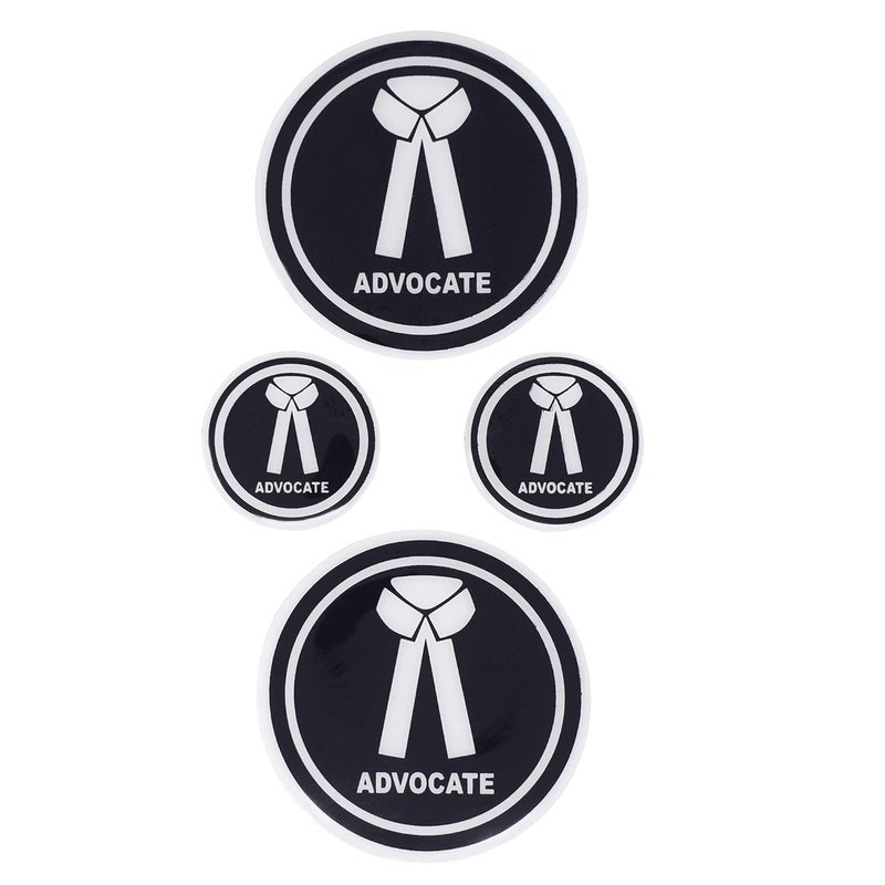 Ramanta Advocate Sticker for Car Rubberized Icon Advocate Waterproof Car Decal Sticker Advocate Badge Self-Adhesive Compatible with Car & Bike and All Plain Surfaces (Pack of 4, Self-Adhesive) - Image 1