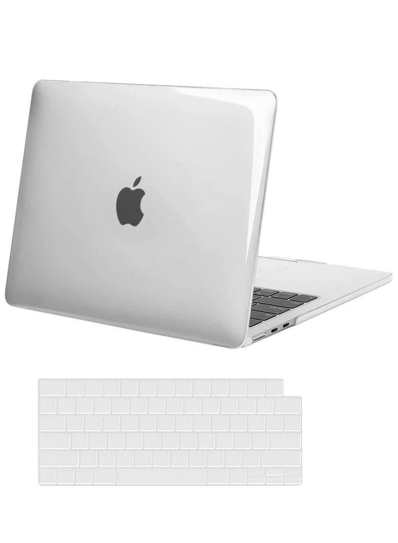 لون شفاف متوافق مع حافظة M2 MacBook Air 15 بوصة 2023 A2941 هيكل صلب من البلاستيك مع غطاء لوحة المفاتيح لجهاز MacBook Air 15.3 بوصة مع شريحة M2 وشاشة عرض شبكية العين السائلة معرف اللمس غير لامع - Image 1