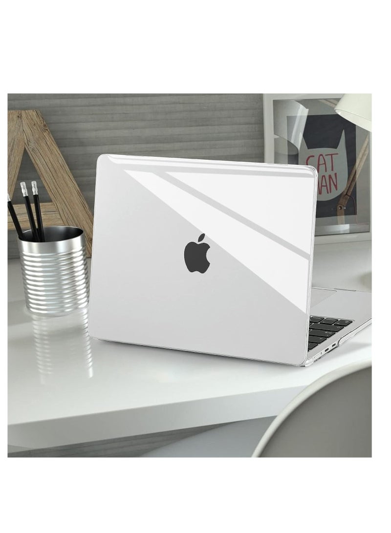 لون شفاف متوافق مع حافظة M2 MacBook Air 15 بوصة 2023 A2941 هيكل صلب من البلاستيك مع غطاء لوحة المفاتيح لجهاز MacBook Air 15.3 بوصة مع شريحة M2 وشاشة عرض شبكية العين السائلة معرف اللمس غير لامع - Image 4