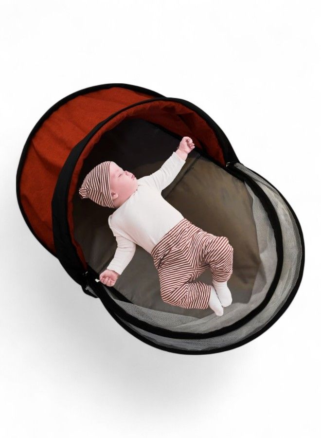 Petit bebe Baby Cot Bed Premium, Dark red - Image 5