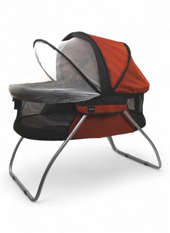 Petit bebe Baby Cot Bed Premium, Dark red - Image 1