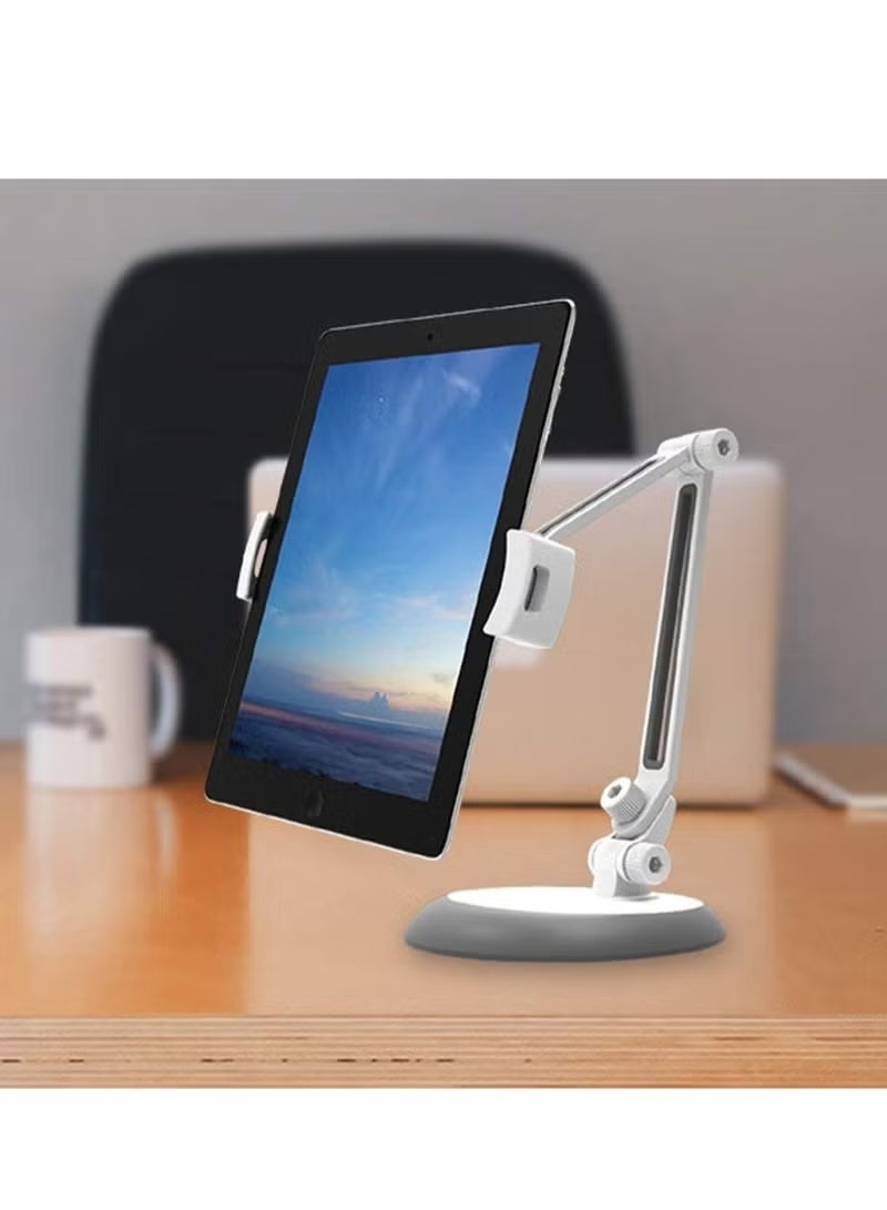 حامل هاتف لوحي عالمي C33 كسول، حامل مرن للطاولة، حامل هاتف محمول للسرير، مناسب لأجهزة iPhone وSamsung وiPad، باللونين الأبيض والرمادي - Image 2
