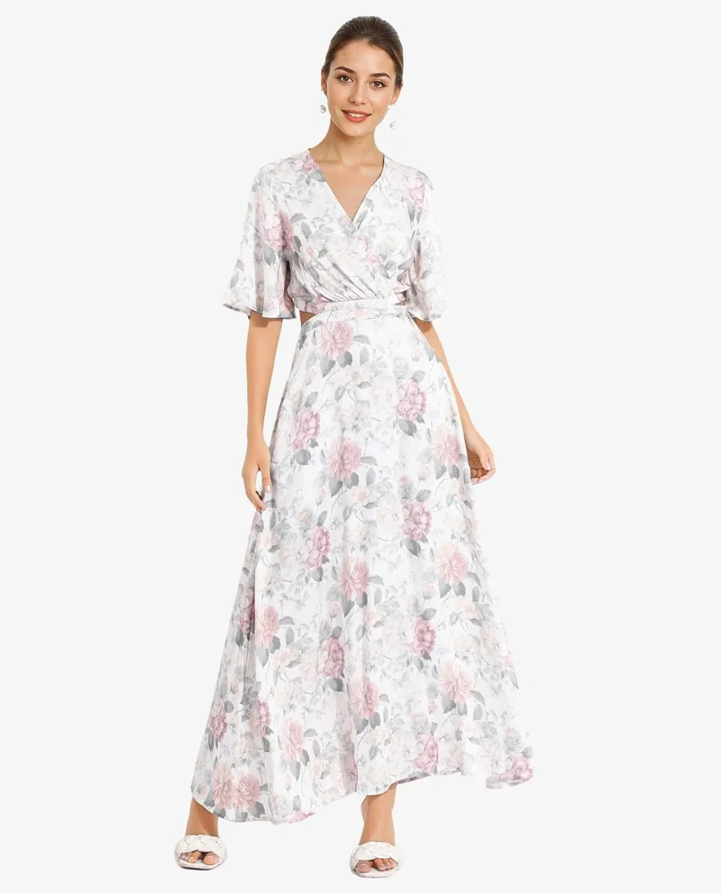 ريريزم Women's Floral Print Maxi Dress
